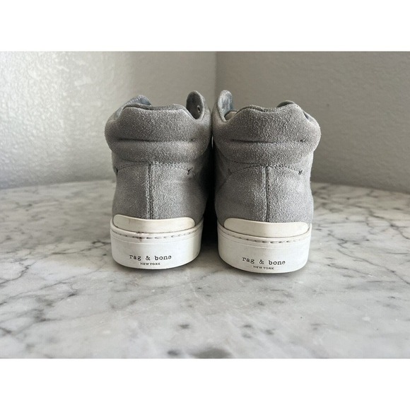 Rag & Bone Kent Suede High Top Sneakers Womens 8 Gray 38 - Picture 5 of 7